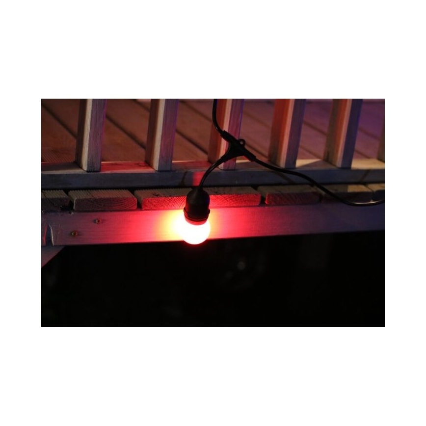 CONJUNTO 2x Lâmpada LED PARTY E27/0,5W/36V vermelha