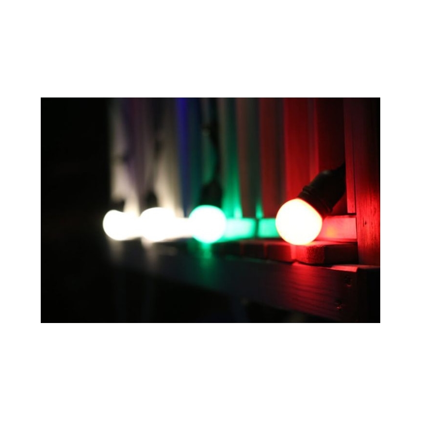 CONJUNTO 2x Lâmpada LED PARTY E27/0,5W/36V vermelha