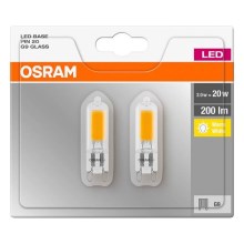CONJUNTO 2x Lâmpada LED PIN G9/2W/230V 2700K - Osram