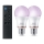 CONJUNTO 2x Lâmpada LED RGB Regulável Philips SMART A60 E27/8,5W/230V 2200-6500K + comando remoto