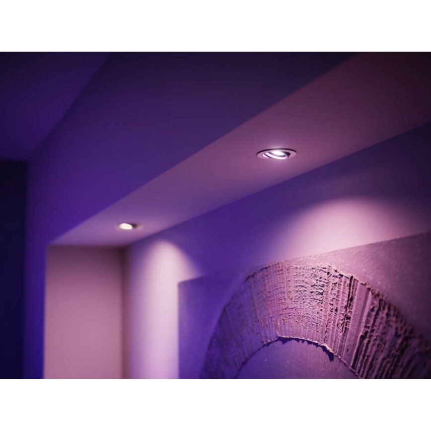 CONJUNTO 2x Lâmpada LED RGBW com regulação Philips Hue White And Color Ambiance GU5,3/MR16/6,3W/12V 2000-6500K