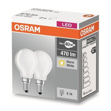 CONJUNTO 2x Lâmpada LED VINTAGE P40 E14/4W/230V 2700K - Osram