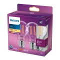 CONJUNTO 2x Lâmpada LED VINTAGE Philips A60 E27/4,3W/230V 2700K