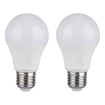 CONJUNTO 2x Lâmpadas LED com regulação A60 E27/9W/230V 6400K