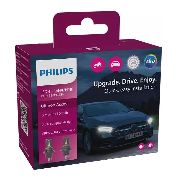 CONJUNTO 2x Lâmpadas LED de carro 11342 U2500 CX H4/H19 P43t-38/PU43t-3/20W/12V 6000K