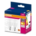 CONJUNTO 2x Lâmpadas LED P45 E14/7W/230V 3000K - Osram