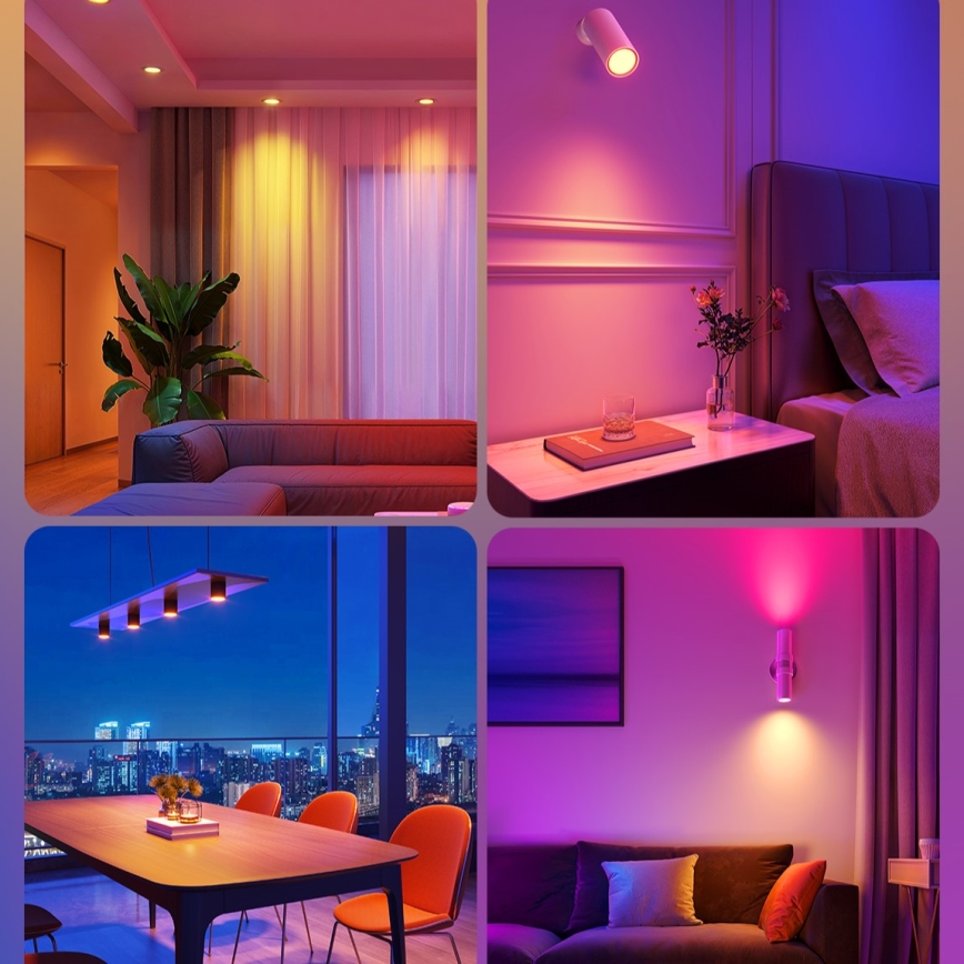 Conjunto de 2 lâmpadas LED RGBWW dimerizáveis MATTER GU10/4,8W/230V 2700-6500K Wi-Fi - Govee