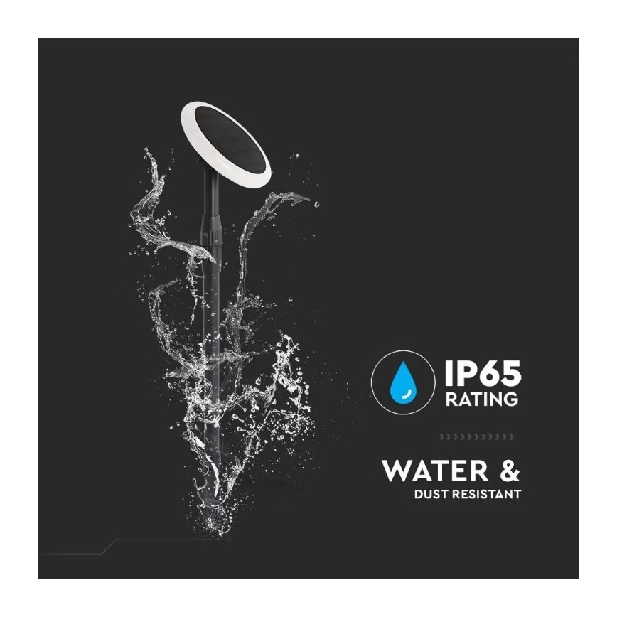 CONJUNTO 2x Lâmpada solar LED ajustável GARDEN LED/3W/5V 42-80 cm 4000K IP65 1000 mAh