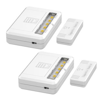CONJUNTO 2x LED Iluminação de armário LED/0,5W/2xAAA