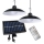 CONJUNTO 2x LED Iluminação solar suspensa com regulação e sensor de crepúsculo LED/6W/3,7V 2000 mAh IP44 + controlo remoto
