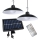 CONJUNTO 2x Luminária solar pendente LED com sensor crepuscular LED/6W/3,7V 2000 mAh IP44 + controlo remoto