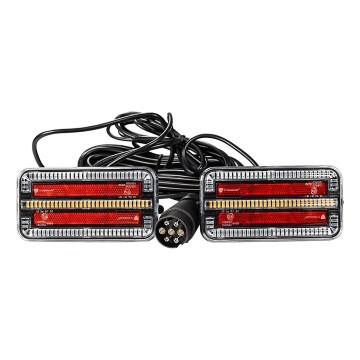 CONJUNTO 2x Luz LED para reboque com cabo de 7,5m LED/12-24V IP65