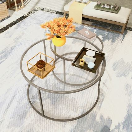 CONJUNTO 2x Mesa de centro BELARUS preta