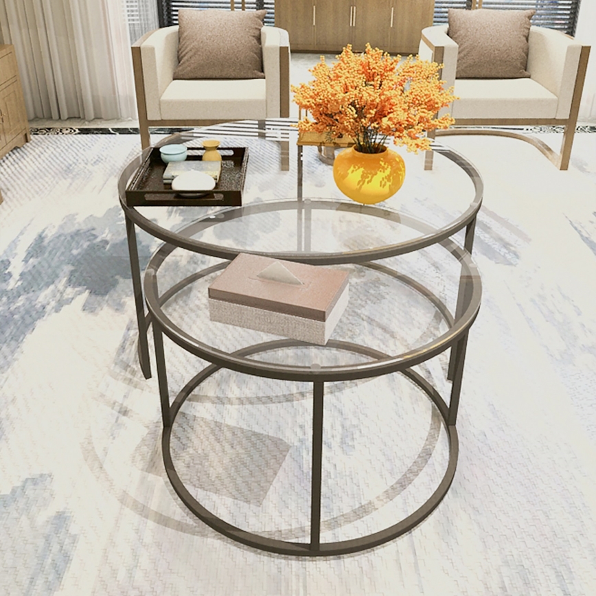 CONJUNTO 2x Mesa de centro BELARUS preta