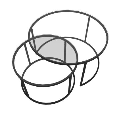 CONJUNTO 2x Mesa de centro BELARUS preta