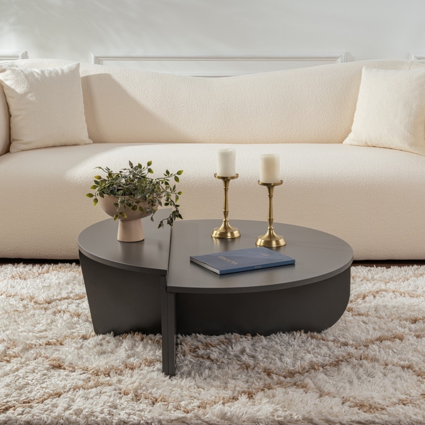 CONJUNTO 2x Mesa de centro ORION antracite