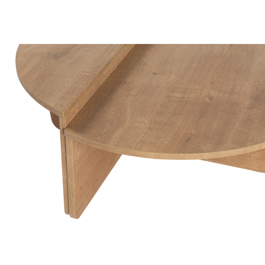 CONJUNTO 2x Mesa de centro ORION carvalho