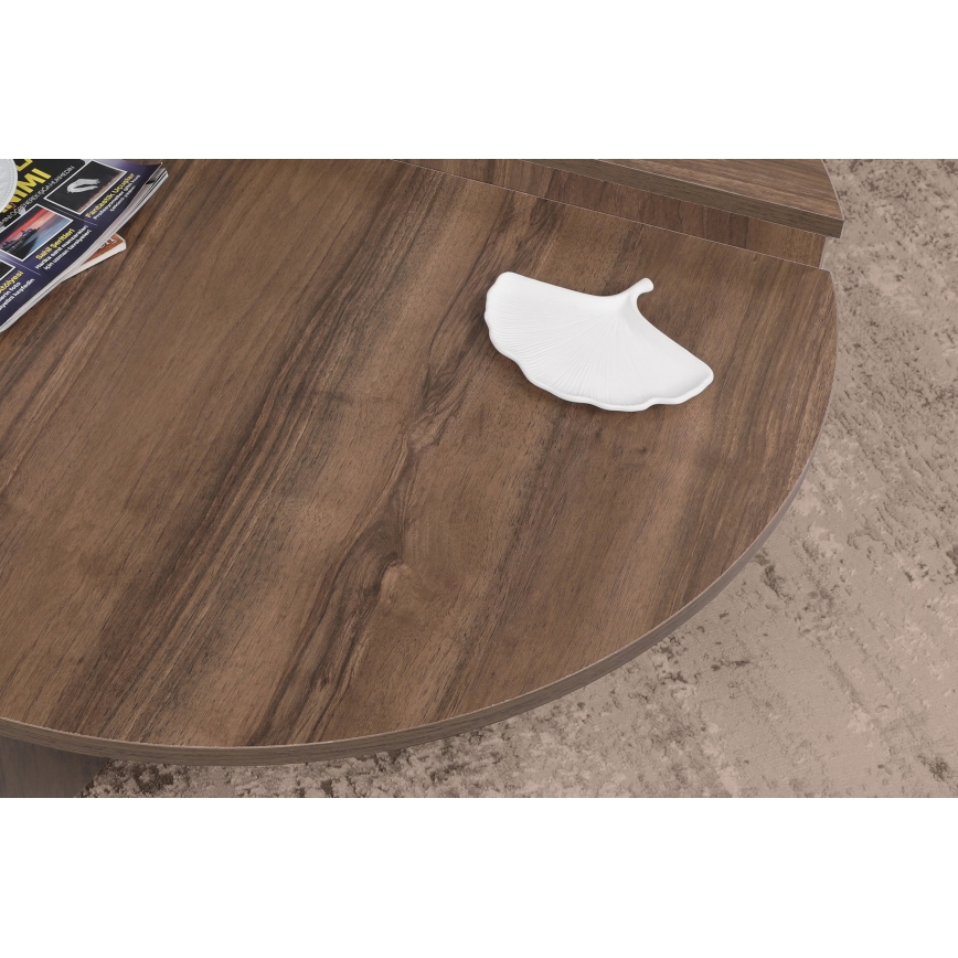 CONJUNTO 2x Mesa de centro PODIUM castanho