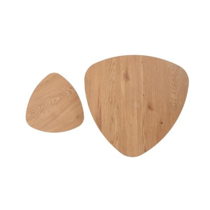 CONJUNTO 2x Mesas de cabeceira NICEA diâmetro 40/60 cm dourado carvalho/preto