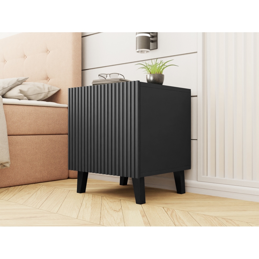 CONJUNTO 2x Mesas de cabeceira VAMOS 52x45 cm antracite