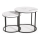 CONJUNTO 2x Mesas de centro OREO diâmetro 43/53 cm preto/decoração em mármore