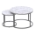 CONJUNTO 2x Mesas de centro PAOLA diâmetro 38/60 cm cinzento/decoração em mármore