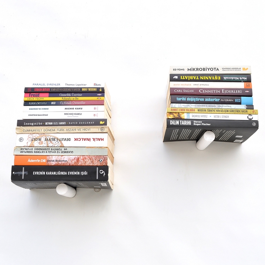 CONJUNTO 2x Prateleira de parede 15x21 cm preto/branco