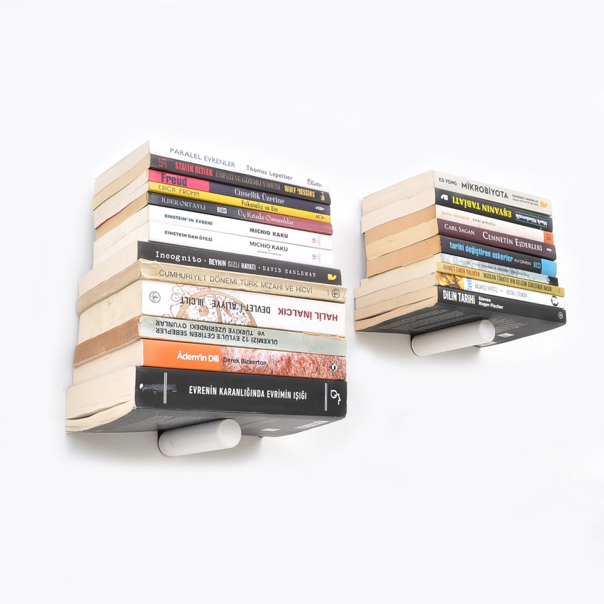 CONJUNTO 2x Prateleira de parede 15x21 cm preto/branco