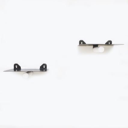 CONJUNTO 2x Prateleira de parede 15x21 cm preto/branco