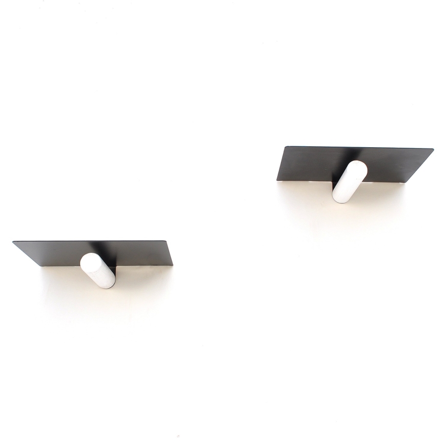 CONJUNTO 2x Prateleira de parede 15x21 cm preto/branco