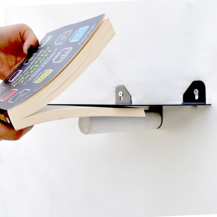 CONJUNTO 2x Prateleira de parede 15x21 cm preto/branco