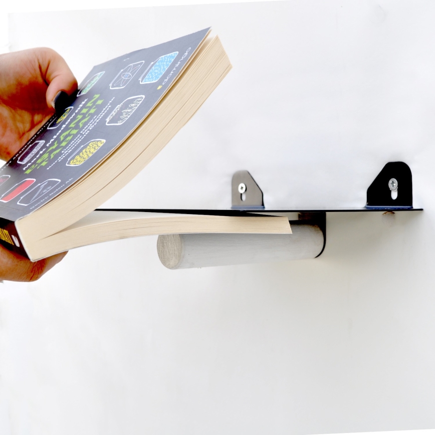 CONJUNTO 2x Prateleira de parede 15x21 cm preto/branco