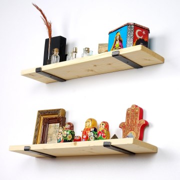 CONJUNTO 2x Prateleira de parede 16x60 cm abeto