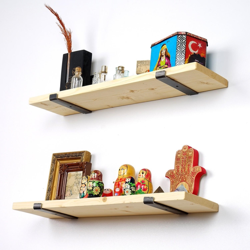 CONJUNTO 2x Prateleira de parede 16x60 cm abeto