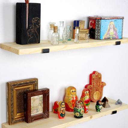 CONJUNTO 2x Prateleira de parede 16x60 cm abeto