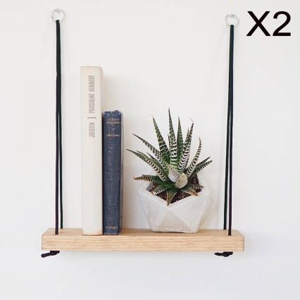 CONJUNTO 2x Prateleira de parede abeto