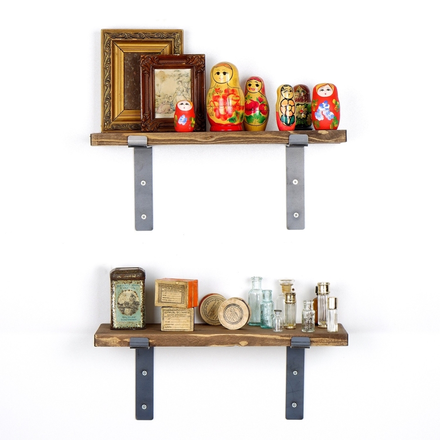 CONJUNTO 2x Prateleira de parede abeto