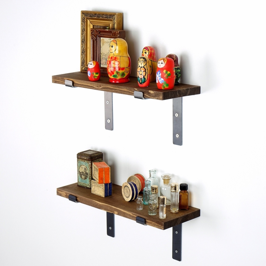 CONJUNTO 2x Prateleira de parede abeto