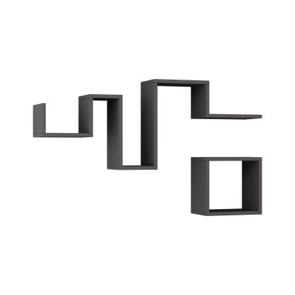 CONJUNTO 2x Prateleira de parede FOLLOW antracite