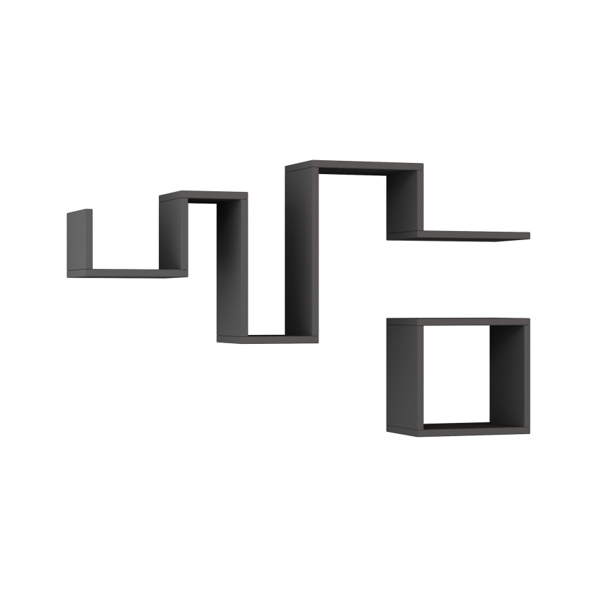 CONJUNTO 2x Prateleira de parede FOLLOW antracite