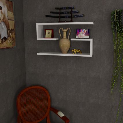 CONJUNTO 2x Prateleira de parede JENIKA branca