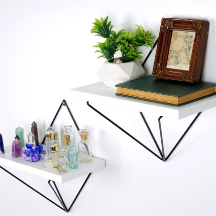 CONJUNTO 2x Prateleiras de parede 14x30 cm branco