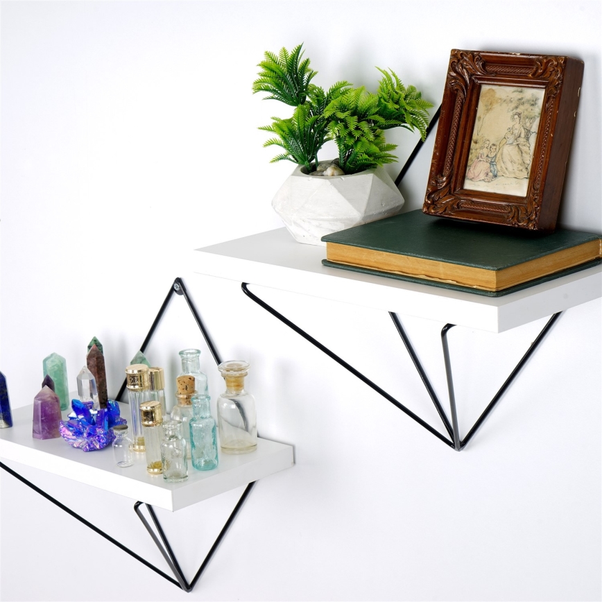 CONJUNTO 2x Prateleiras de parede 14x30 cm branco