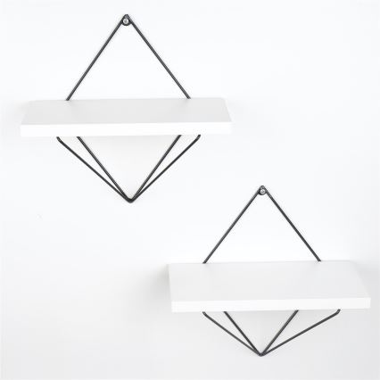 CONJUNTO 2x Prateleiras de parede 14x30 cm branco