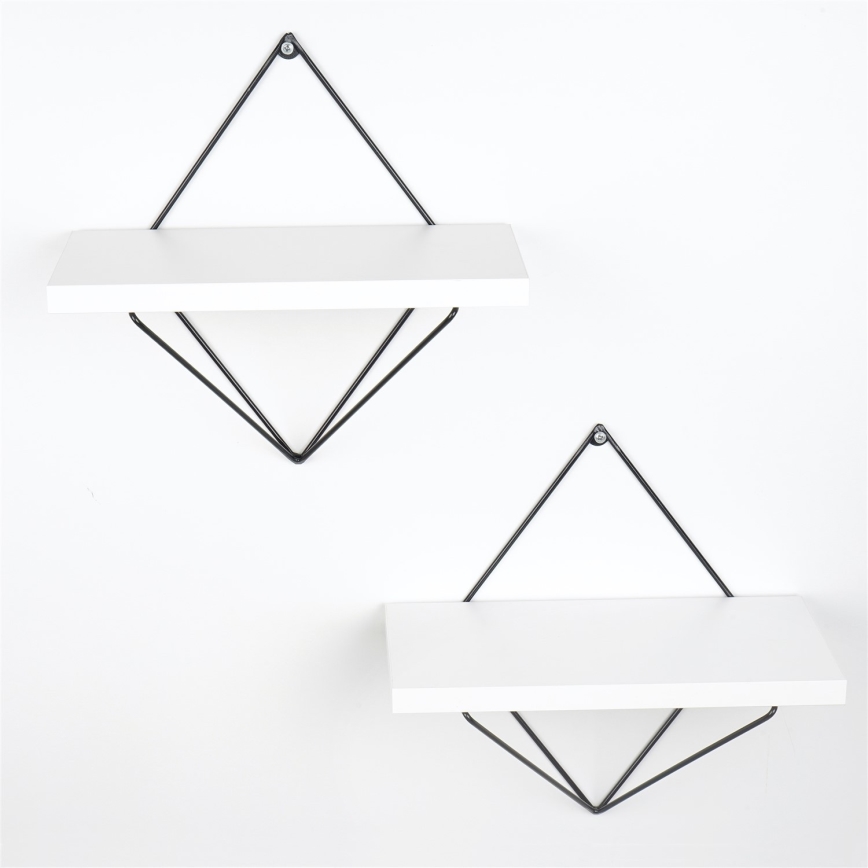 CONJUNTO 2x Prateleiras de parede 14x30 cm branco
