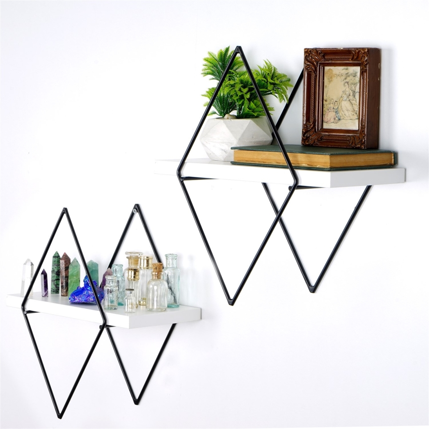 CONJUNTO 2x Prateleiras de parede branca