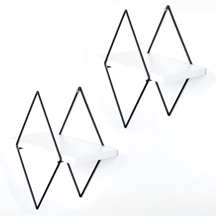 CONJUNTO 2x Prateleiras de parede branca