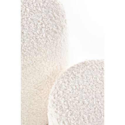 CONJUNTO 2x Pufes CANCUN diâmetro 31/38 cm branco/castanho