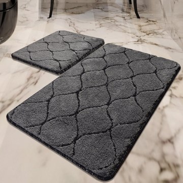 CONJUNTO 2x Tapete de Banheiro INFINITY 60/100 cm antracite