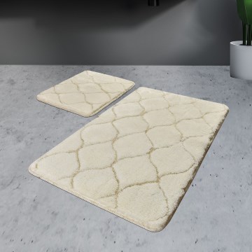 CONJUNTO 2x Tapete de Banheiro INFINITY 60/100 cm bege